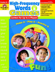 High-Frequency Words: Games, Grades K-1: Level B: Centers for Up to 6 Players, Paperback Book, By: Marcia Smith