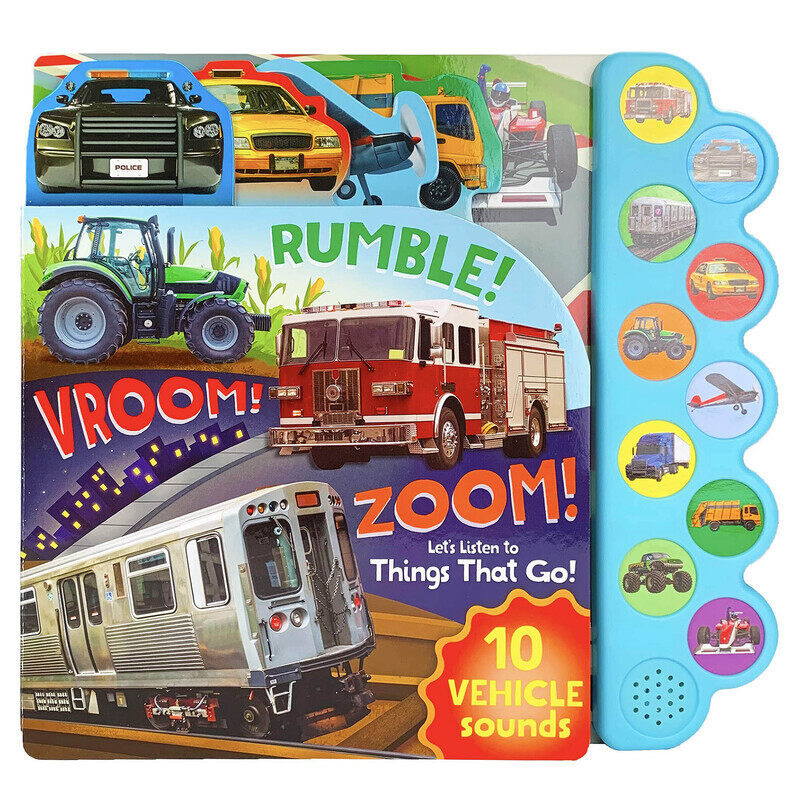 

Rumble! Vroom! Zoom!: Let's Listen to Things That Go!, Board Book, By: Thais Damiao