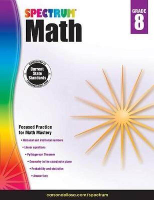 

Spectrum Math Workbook, Grade 8.Hardcover,By :Spectrum