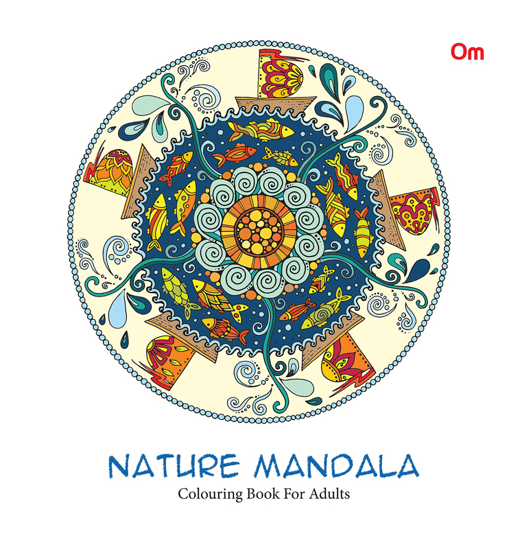 Nature Mandala Colouring Book for Adults, Hardcover Book, By: Om Books International