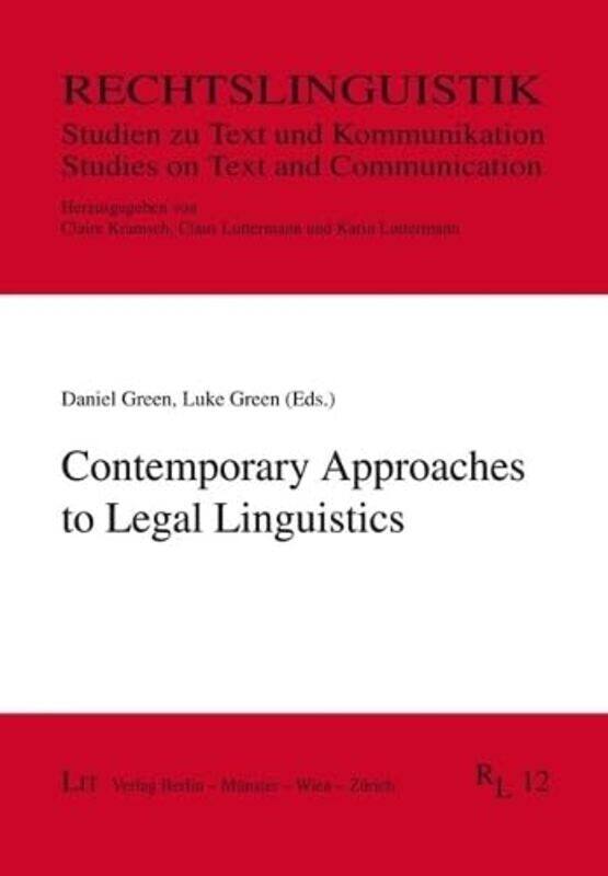 

Contemporary Approaches to Legal Linguistics by Marianne Durham UK FlemingPeter Smith-Paperback