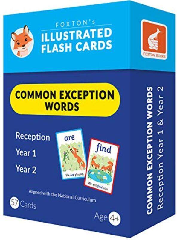 

Common Exception Words Flash Cards Reception Year 1 & Year 2 Words by Foxton Books Paperback