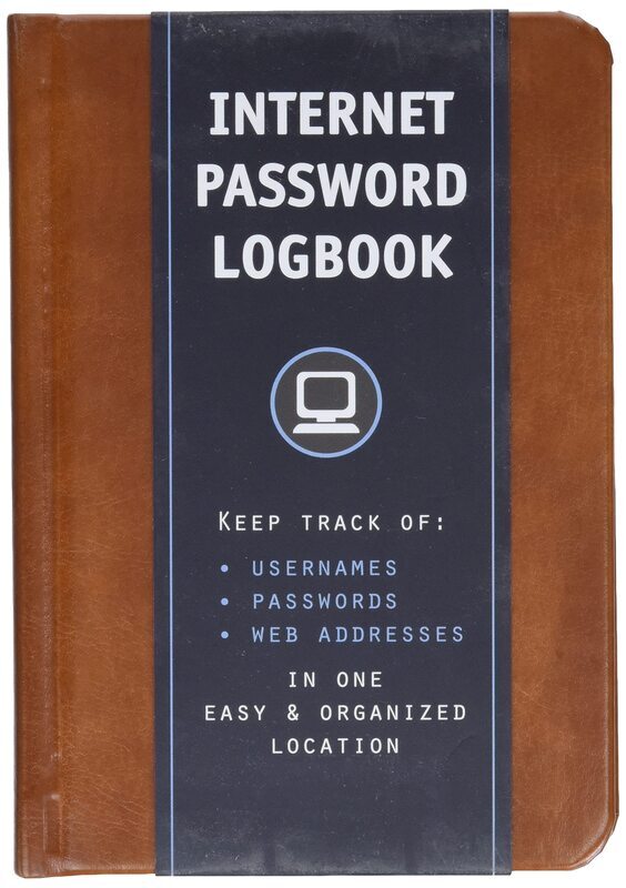 

Internet Password Logbook (Cognac Leatherette): Keep track of: usernames, passwords, web addresses i