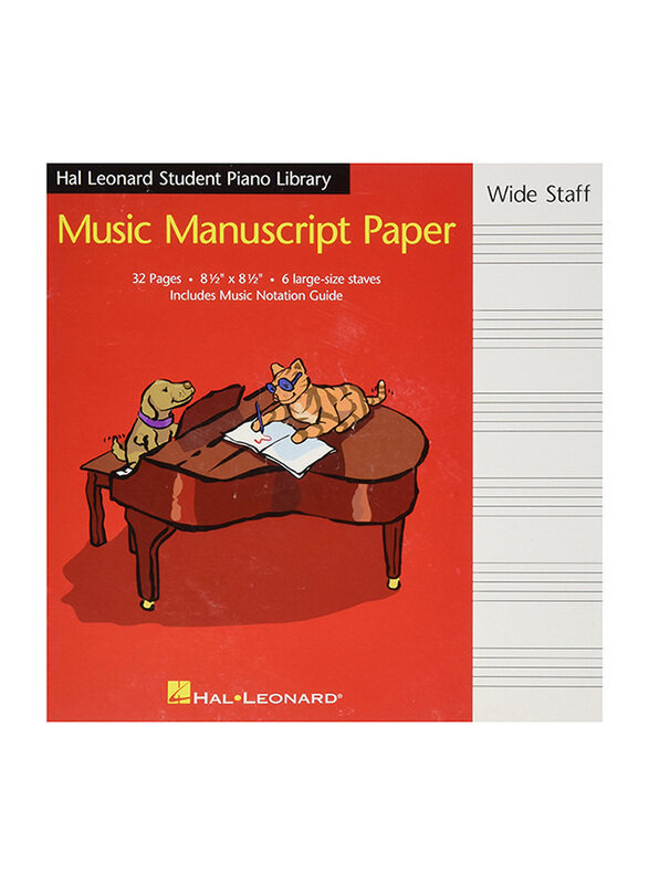 

Music Manuscript Paper Wide Staff: Hal Leonard Student Piano Library, Paperback Book, By: Hal Leonard Publishing Corporation