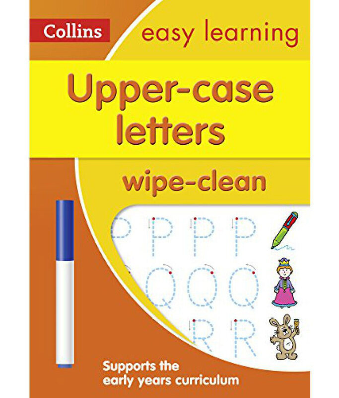 

Upper Case Letters Wipe Clean, Hardcover Book, By: Collins Easy Learning