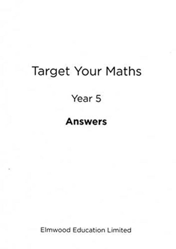 

Target Your Maths Year 5 Answer Book Year 5 by Pearce, Stephen-Paperback