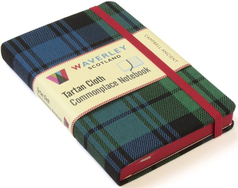 Waverley M Campbell Ancient Tartan Cloth Commonplace Pocket Notebook by Sue Kent-Hardcover