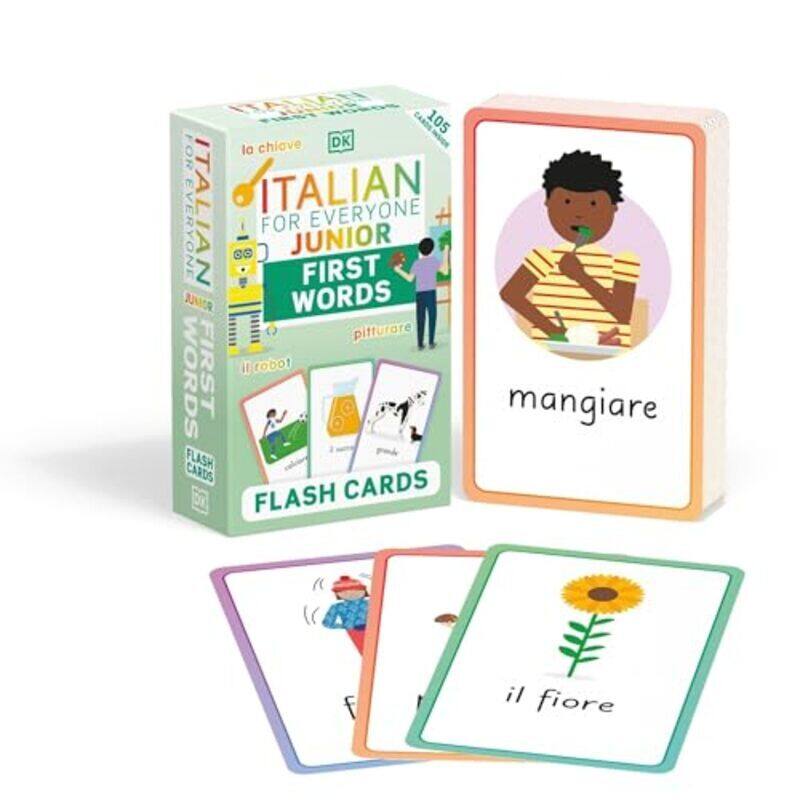 

Italian For Everyone Junior First Words Flash Cards By Dk - Paperback