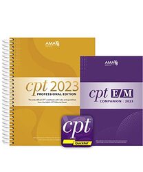 CPT Professional 2023 and E/M Companion 2023 and CPT QuickRef APP Bundle Paperback by American Medical Association