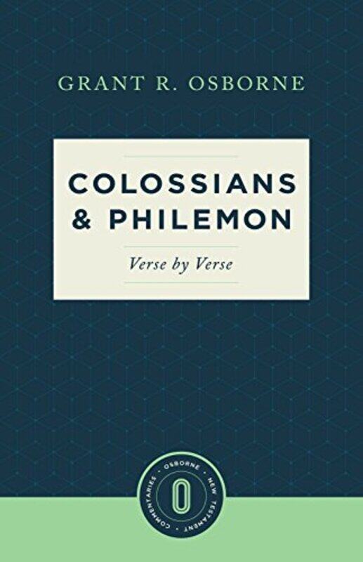 

Colossians & Philemon Verse by Verse by Elizabeth Wayland Occidental College Barber-Paperback