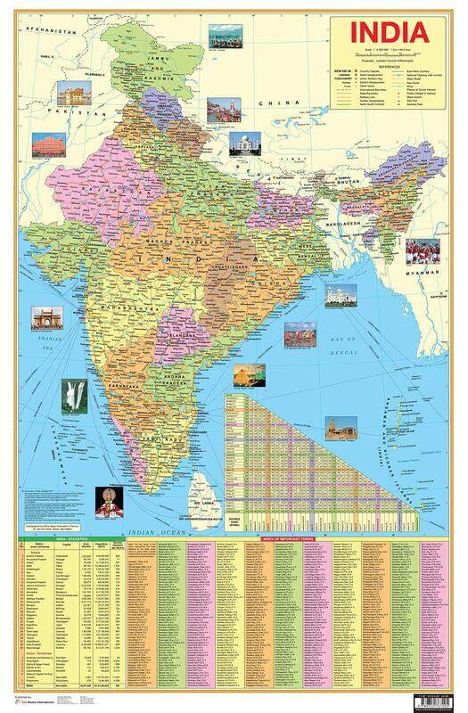 

India Map: Charts, Paperback Book, By: Om Books Editorial Team