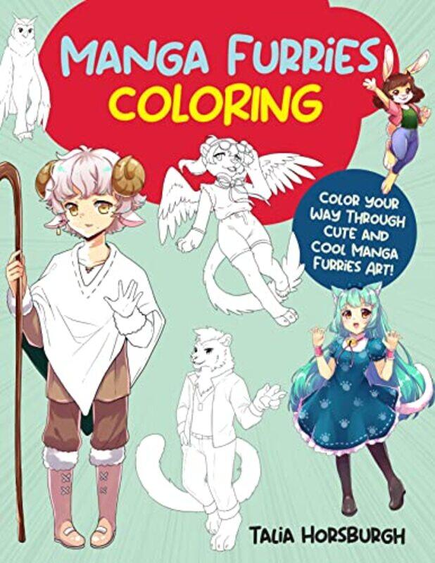 

Manga Furries Coloring by Dominic De Saulles-Paperback