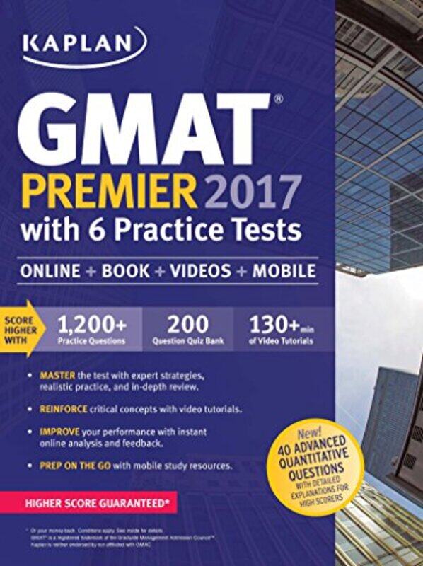 

Kaplan GMAT Premier 2016 with 6 Practice Tests -Paperback