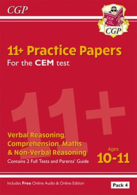 11+ Cem Practice Papers: Ages 10-11 - Pack 4 (With Parents' Guide & Online Edition) By Cgp Books - Cgp Books Paperback