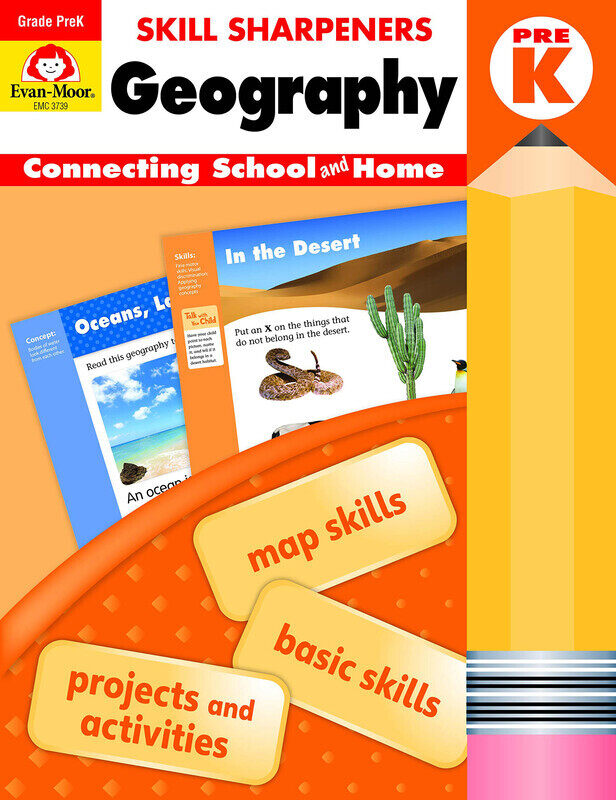 

Skill Sharpeners Geography, Grade Prek, Paperback Book, By: Evan-Moor Educational Publishers