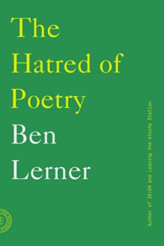 

Hatred Of Poetry By Lerner Ben - Paperback