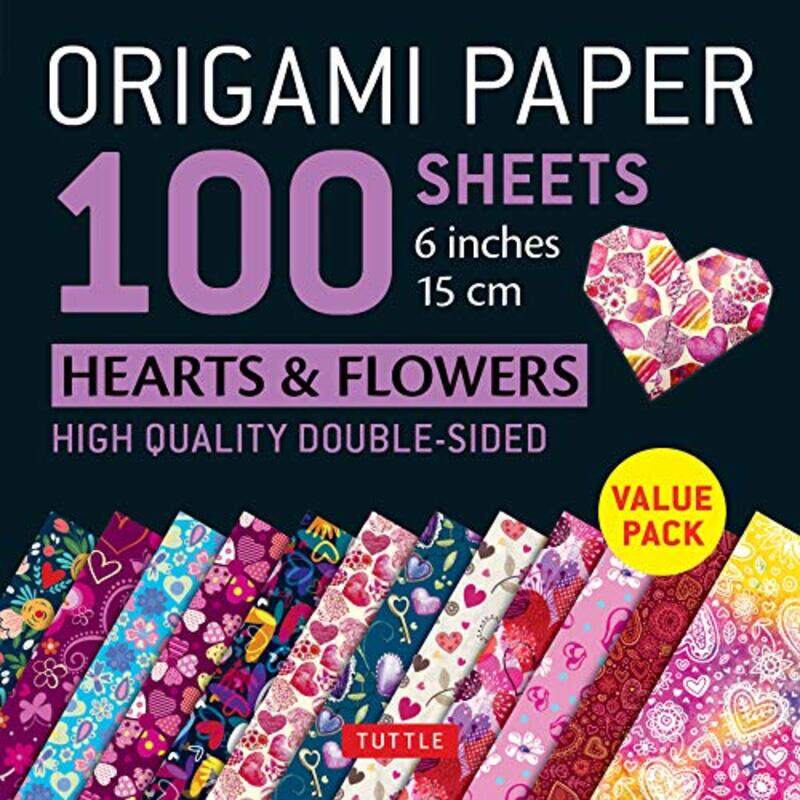 

Origami Paper 100 Sheets Hearts And Flower By Tuttle - Paperback