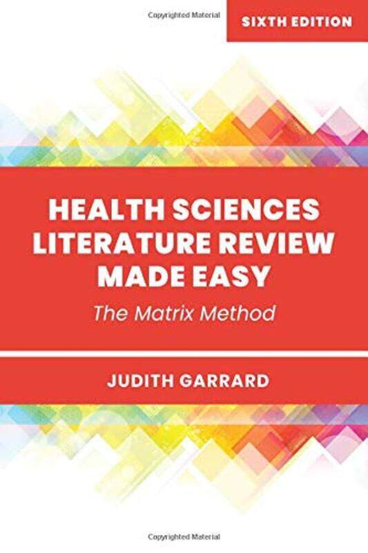 

Health Sciences Literature Review Made Easy by Judith Garrard-Hardcover