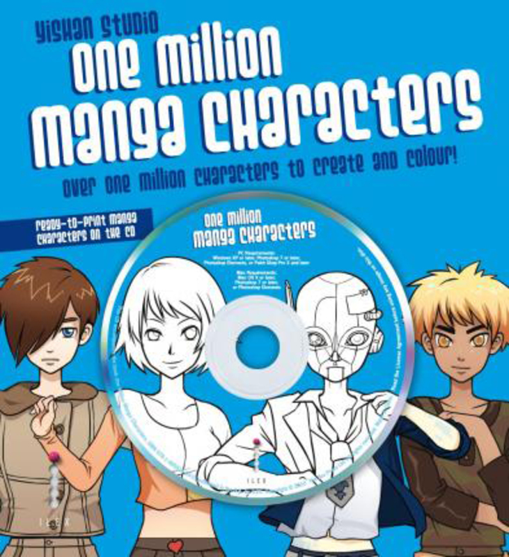 One Million Manga Characters: Over One Million Characters to Create and Colour!, Hardcover Book, By: Yishan Li