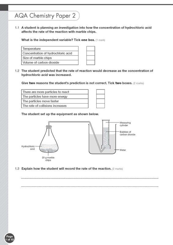 Chemistry Exam Practice Book for AQA, Paperback Book, By: Sarah Carter