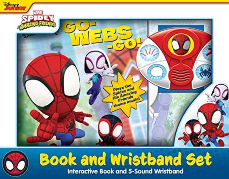 

Disney Junior Marvel Spidey And His Amazing Friends Gowebsgo! Book And Wristband Sound Book Set by PI Kids Paperback