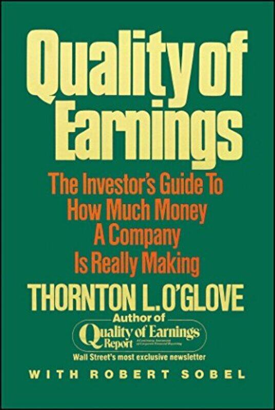 

Quality Of Earnings by Thornton L. O'glove Paperback