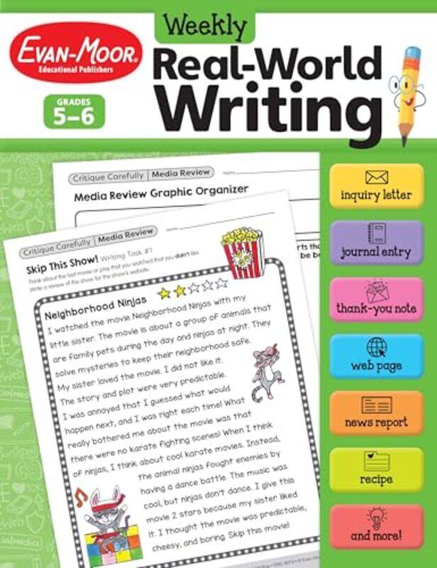 

Weekly Realworld Writing Grade 5 6 Teacher Resource By Evan-Moor Corporation -Paperback