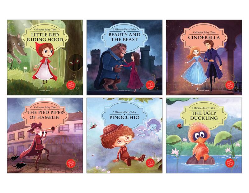 5 Minutes Fairy Tales Bookset: Giftset of 6 Board Books for Children (Abridged and Retold), Board Book, By: Wonder House Books