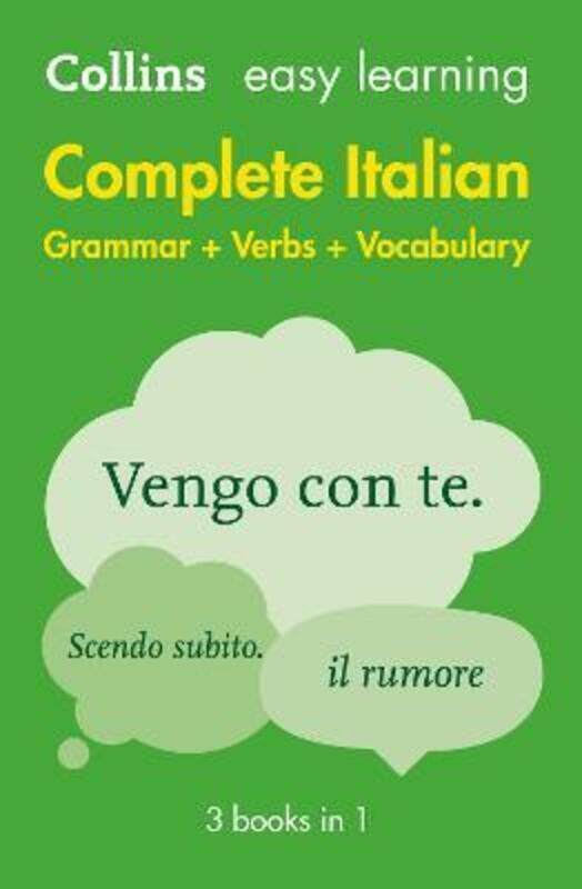 

Easy Learning Italian Complete Grammar, Verbs and Vocabulary (3 books in 1): Trusted support for lea