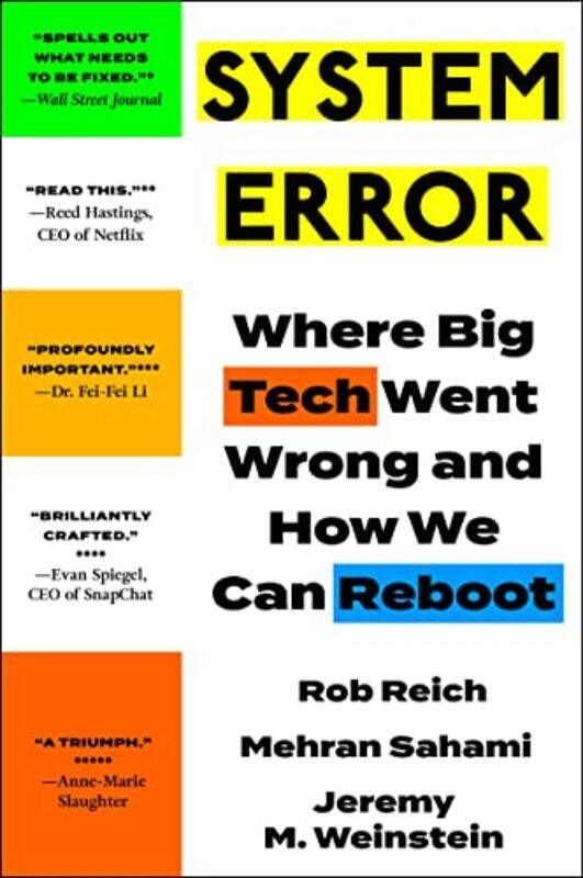 

System Error by Rob ReichMehran SahamiJeremy M Weinstein-Paperback
