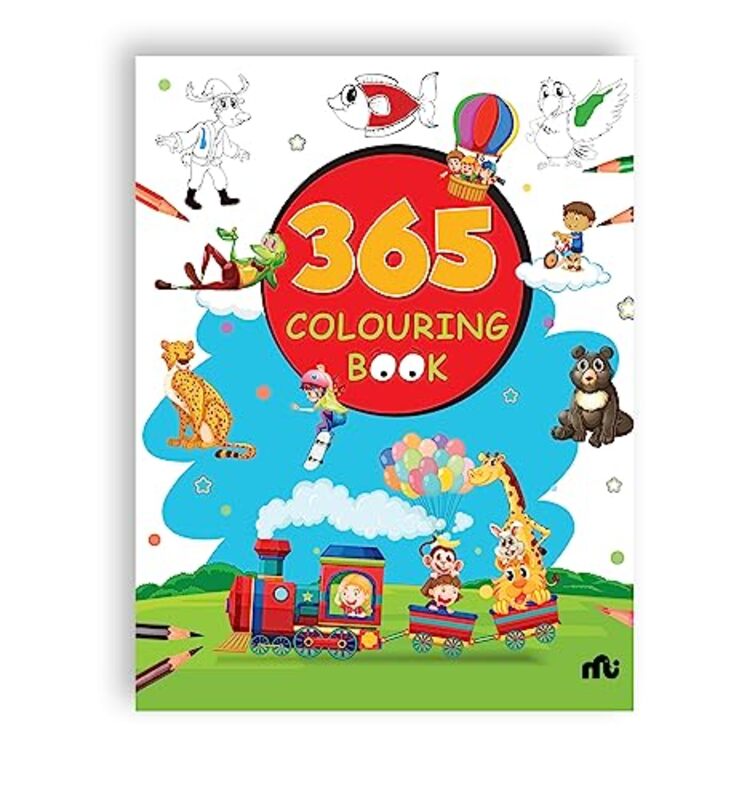 365 COLOURING BOOK: Paint and Draw with 365 Big Pictures,Paperback by RUPA, Rupa