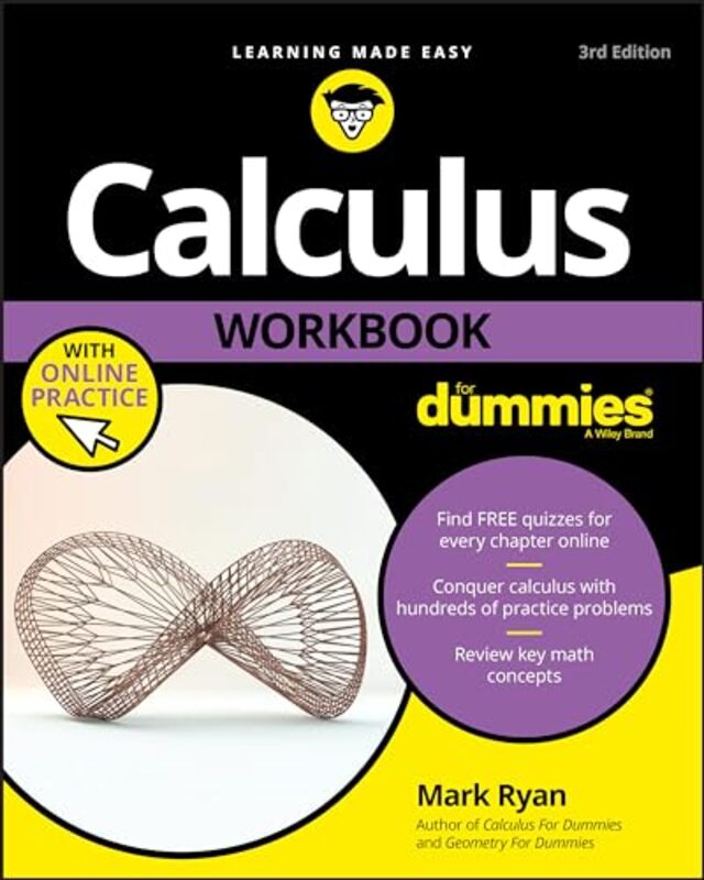 Calculus Workbook For Dummies with Online Practice by Ryan, Mark Paperback
