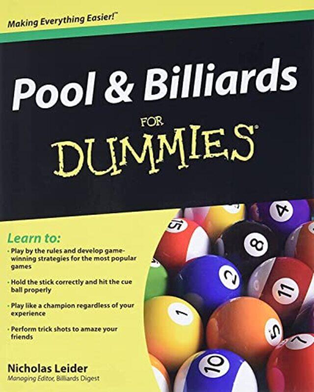 

Pool and Billiards For Dummies , Paperback by Leider, N