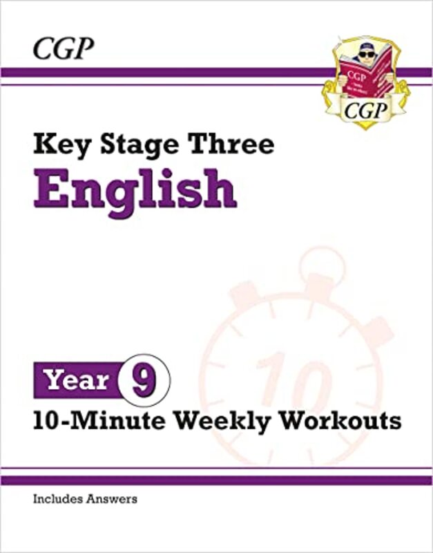 New Ks3 Year 9 English 10Minute Weekly Workouts By CGP Books - CGP Books Paperback