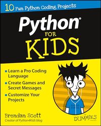 Python For Kids For Dummies By Scott, Brendan Paperback