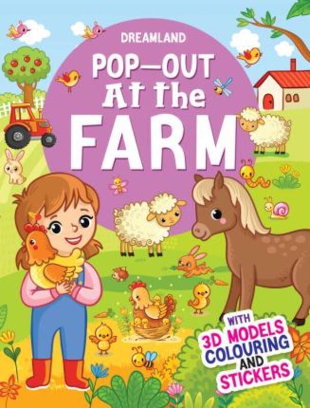 Pop-Out at the Farm- With 3D Models Colouring and Stickers.paperback,By :Dreamland Publications