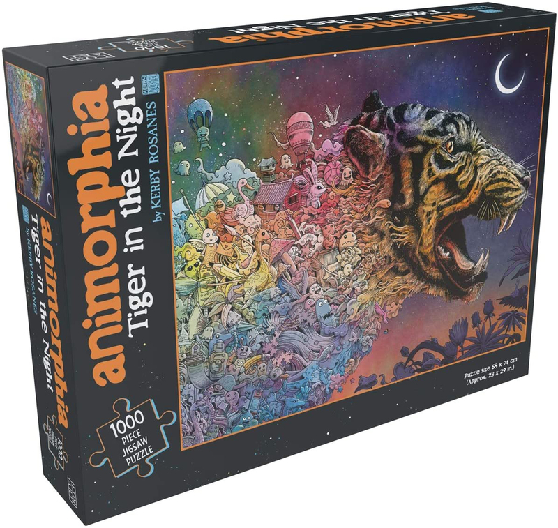 

1000-Piece Tiger in the Night Jigsaw Puzzle, Paperback Book, By: Animorphia