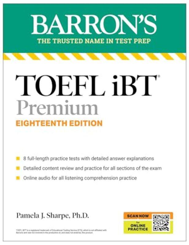 

TOEFL iBT Premium with 8 Online Practice Tests + Online Audio, Eighteenth Edition by Pamela J. Sharpe -Paperback
