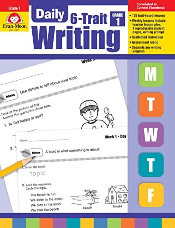 

Daily 6-Trait Writing, Grade 1 (Daily Practice Books),Paperback by Evan-Moor Educational Publishers