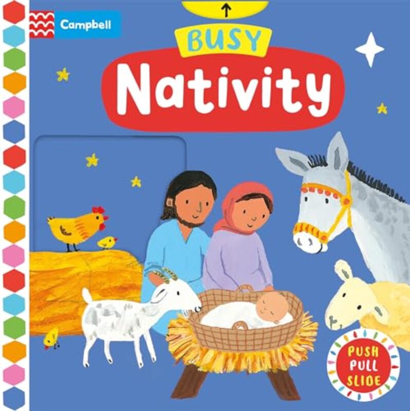 

Busy Nativity A Push Pull Slide Book The Perfect Christmas Gift! by Bolam, Emily - Books, Campbell Paperback