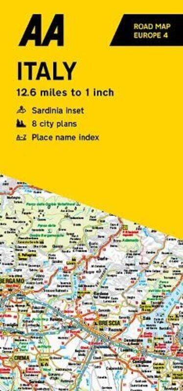 

Aa Road Map Italy Paperback