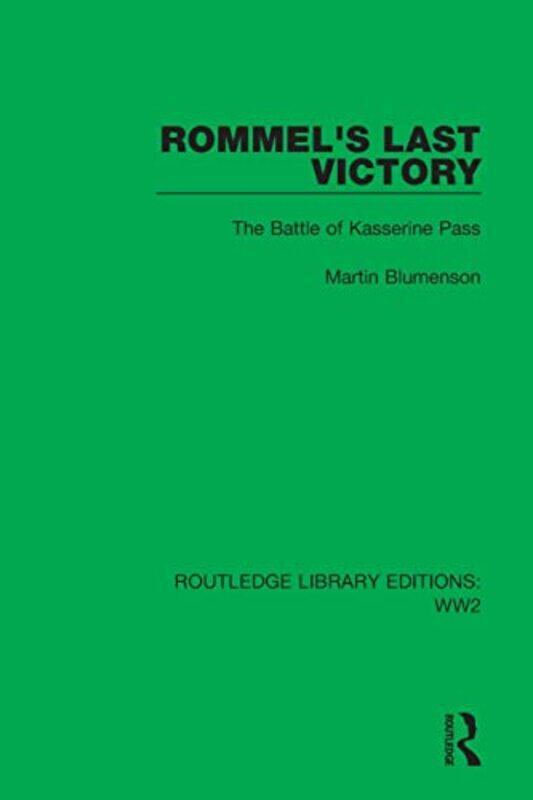 

Rommels Last Victory by Neil Shortland-Paperback