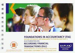 RECORDING FINANCIAL TRANSACTIONS POCKET NOTES by KAPLAN PUBLISHING-Paperback