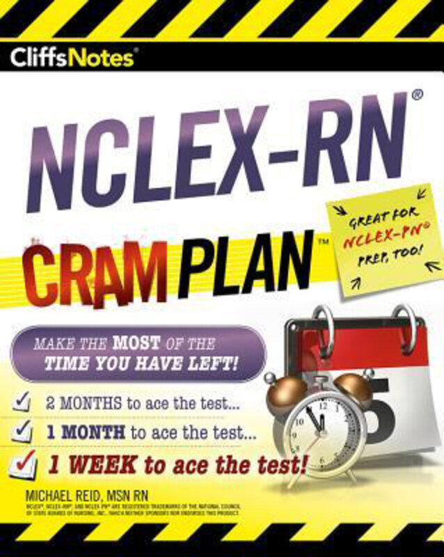 

Cliffsnotes Nclex-rn Cram Plan, Paperback Book, By: Michael Reid