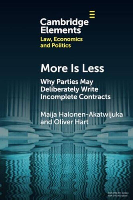 

More is Less by Maija University of Bristol Halonen-AkatwijukaOliver Harvard University Hart-Paperback