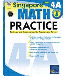 Math Practice Grade 5 Reviewed And Recommended By Teachers And Parents By Singapore Asian Publishers - Carson Dellosa Education Paperback