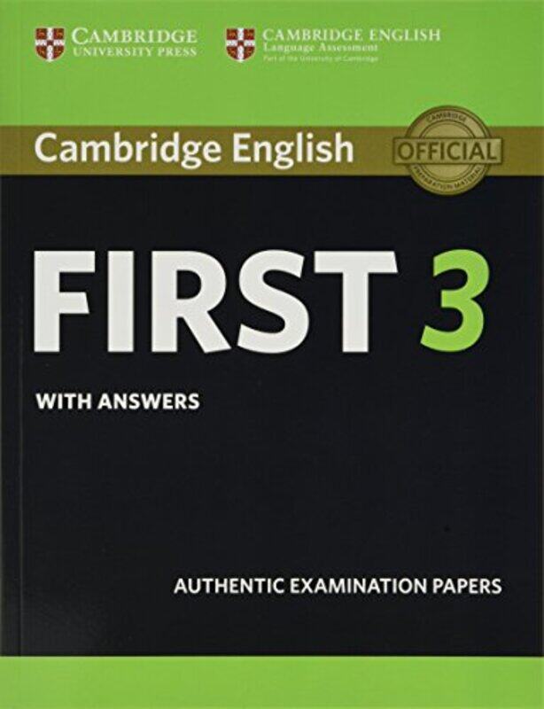 

Cambridge English First 3 Students Book with Answers by John J SanGiovanniJennifer M Bay-WilliamsSusie Katt-Paperback