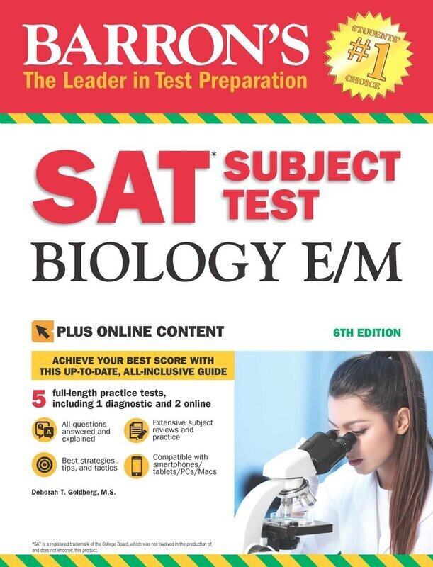 

SAT Subject Test Biology E/M with Online Tests, Paperback Book, By: Deborah T. Goldberg