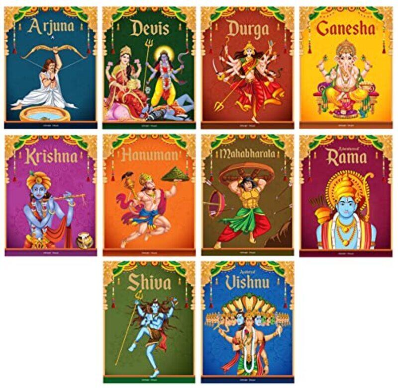 

Tales from Indian Mythology (Collection of 10 Books): Story Books For Kids , Paperback by Wonder House Books