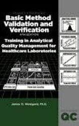 Basic Method Validation and Verfication Paperback by Westgard, James O